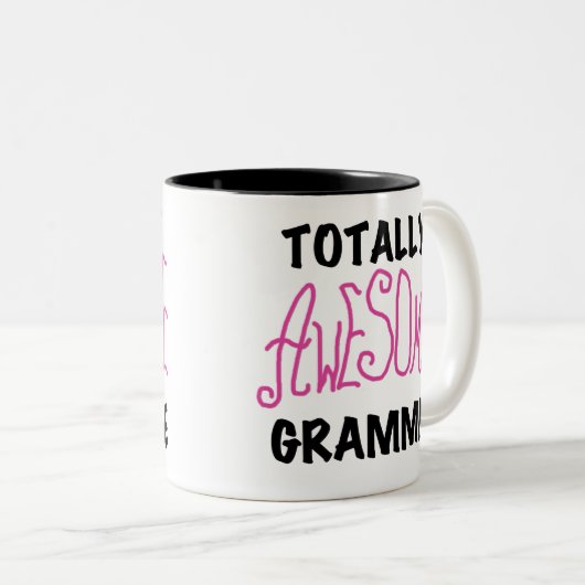 全く素晴らしいGrammieのピンクのTシャツのギフト ツートーンマグカップ (正面右)