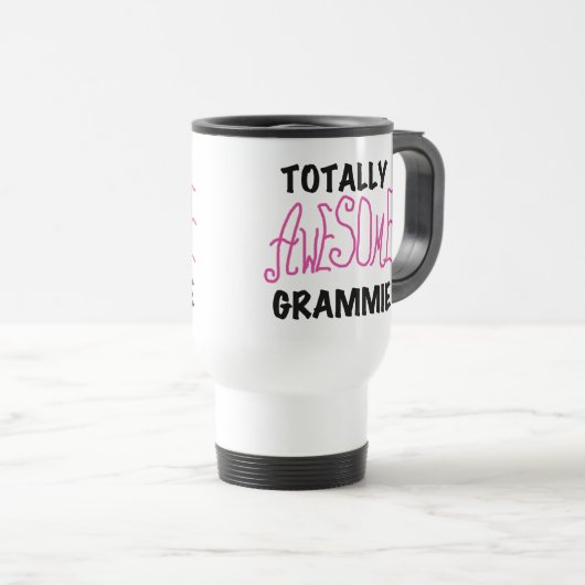 全く素晴らしいGrammieのピンクのTシャツのギフト トラベルマグ (正面右)