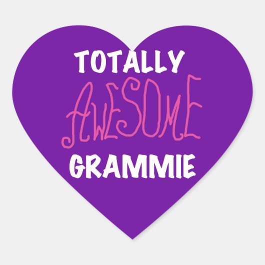 全く素晴らしいGrammieのピンクのTシャツのギフト ハートシール (正面)