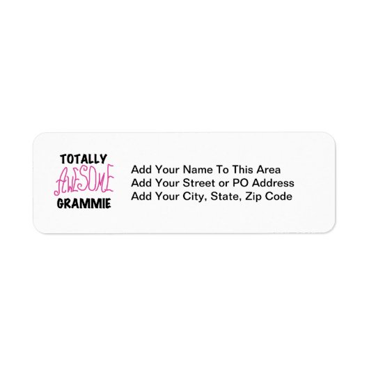 全く素晴らしいGrammieのピンクのTシャツのギフト ラベル (正面)