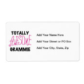 全く素晴らしいGrammieのピンクのTシャツのギフト ラベル (正面)