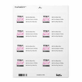 全く素晴らしいGrammieのピンクのTシャツのギフト ラベル (フルシート)