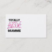 全く素晴らしいGrammieのピンクのTシャツのギフト 名刺 (裏面)