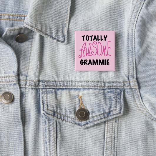 全く素晴らしいGrammieのピンクのTシャツのギフト 缶バッジ (インサイチュ)