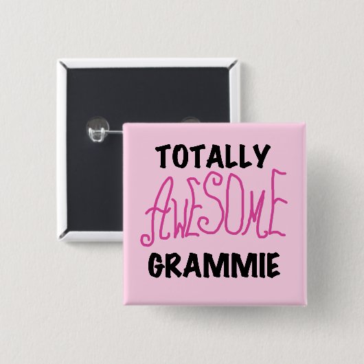 全く素晴らしいGrammieのピンクのTシャツのギフト 缶バッジ (正面&裏面)