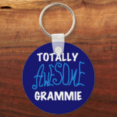 全く素晴らしいGrammieの青いTシャツのギフト キーホルダー (正面)