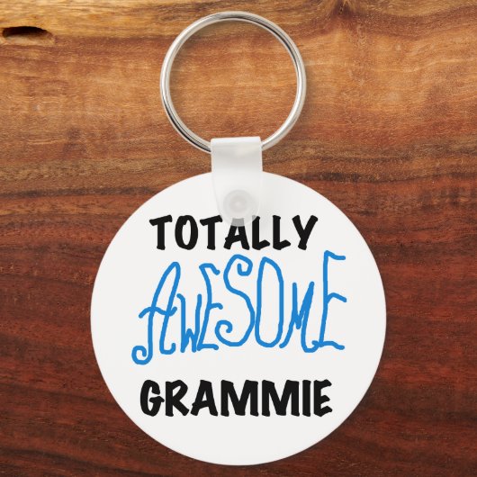 全く素晴らしいGrammieの青いTシャツのギフト キーホルダー (正面)