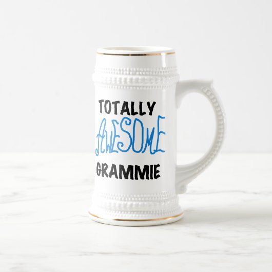 全く素晴らしいGrammieの青いTシャツのギフト ビールジョッキ (右)