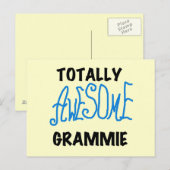 全く素晴らしいGrammieの青いTシャツのギフト ポストカード (正面/裏面)