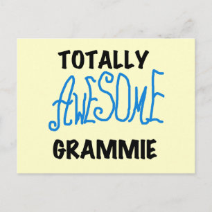 全く素晴らしいGrammieの青いTシャツのギフト ポストカード