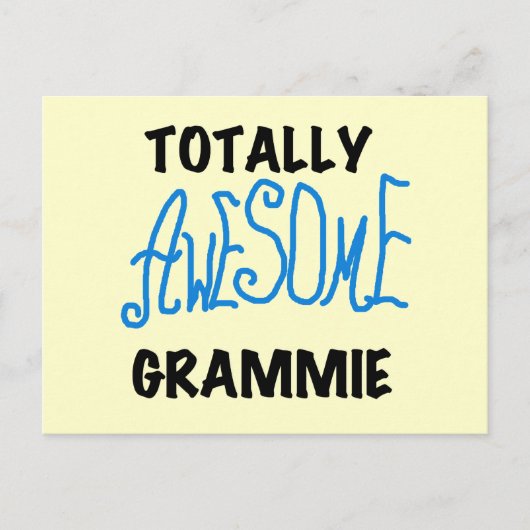 全く素晴らしいGrammieの青いTシャツのギフト ポストカード (正面)