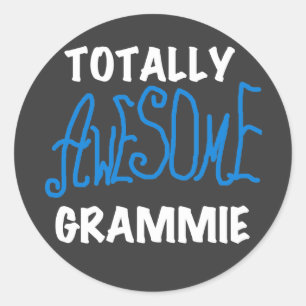 全く素晴らしいGrammieの青いTシャツのギフト ラウンドシール