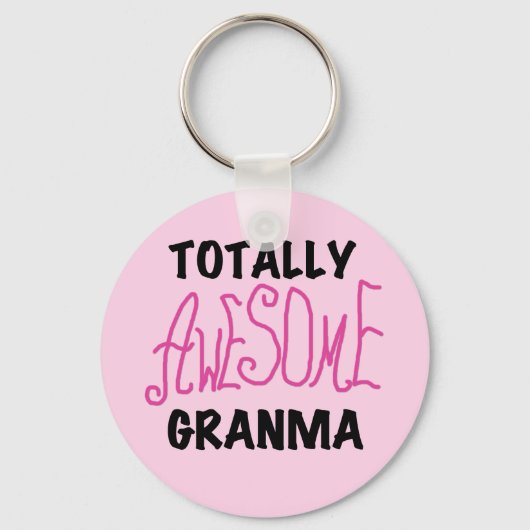 全く素晴らしいGranmaのピンクのTシャツおよびギフト キーホルダー (正面)