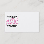 全く素晴らしいGranmaのピンクのTシャツおよびギフト 名刺 (裏面)
