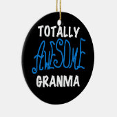 全く素晴らしいGranmaの青いTシャツおよびギフト セラミックオーナメント (右)