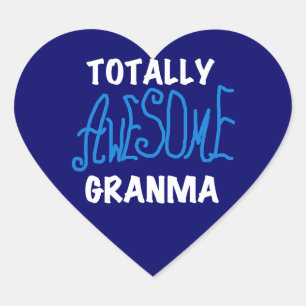 全く素晴らしいGranmaの青いTシャツおよびギフト ハートシール