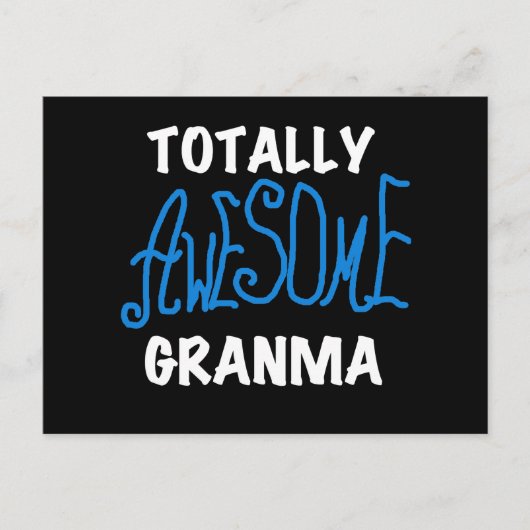 全く素晴らしいGranmaの青いTシャツおよびギフト ポストカード (正面)