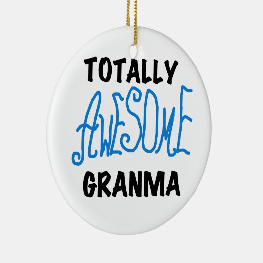 全く素晴らしいGranmaの青いTシャツのギフト セラミックオーナメント (右)