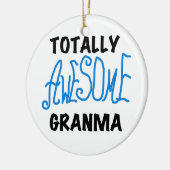全く素晴らしいGranmaの青いTシャツのギフト セラミックオーナメント (左)