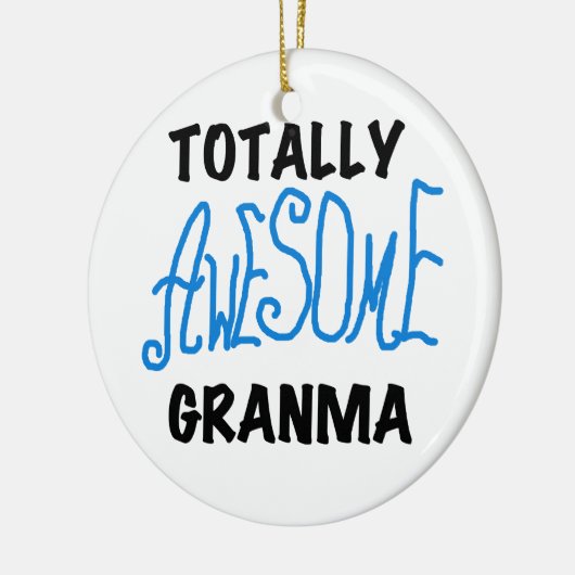 全く素晴らしいGranmaの青いTシャツのギフト セラミックオーナメント (左)