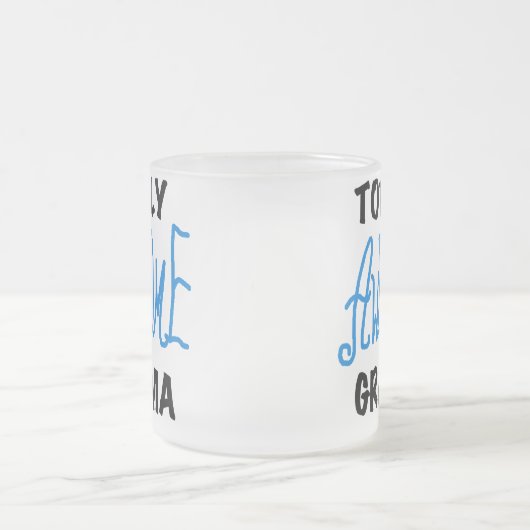 全く素晴らしいGranmaの青いTシャツのギフト フロストグラスマグカップ (中央)