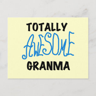 全く素晴らしいGranmaの青いTシャツのギフト ポストカード