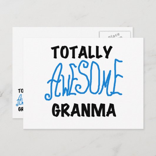 全く素晴らしいGranmaの青いTシャツのギフト ポストカード (正面/裏面)