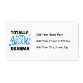 全く素晴らしいGranmaの青いTシャツのギフト ラベル (正面)