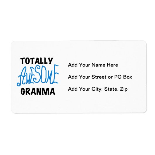 全く素晴らしいGranmaの青いTシャツのギフト ラベル (正面)