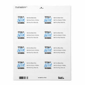 全く素晴らしいGranmaの青いTシャツのギフト ラベル (フルシート)