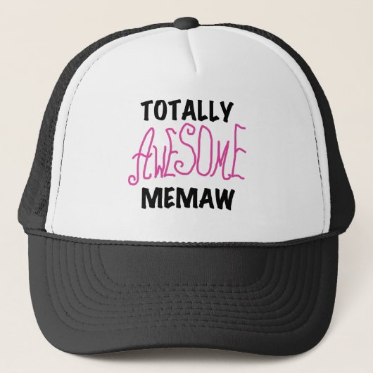 全く素晴らしいMemawのピンクのTシャツおよびギフト キャップ (正面)