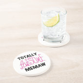 全く素晴らしいMemawのピンクのTシャツおよびギフト コースター (側面)