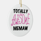 全く素晴らしいMemawのピンクのTシャツおよびギフト セラミックオーナメント (右)