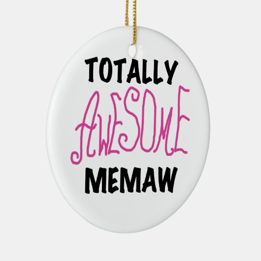 全く素晴らしいMemawのピンクのTシャツおよびギフト セラミックオーナメント (右)