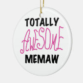全く素晴らしいMemawのピンクのTシャツおよびギフト セラミックオーナメント (左)