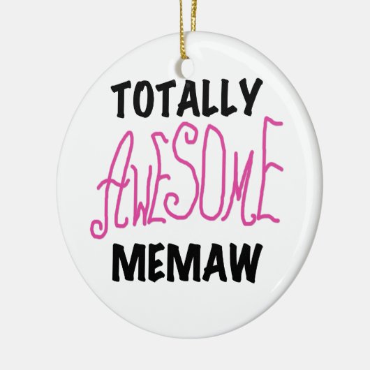 全く素晴らしいMemawのピンクのTシャツおよびギフト セラミックオーナメント (左)