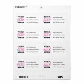 全く素晴らしいMemawのピンクのTシャツおよびギフト ラベル (フルシート)