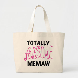 全く素晴らしいMemawのピンクのTシャツおよびギフト ラージトートバッグ