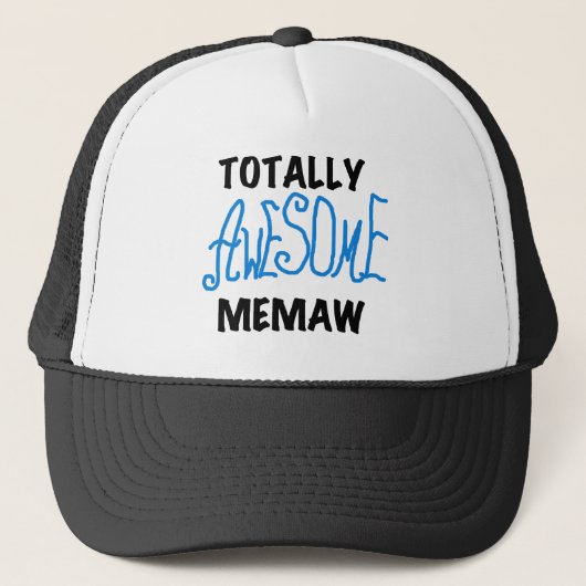 全く素晴らしいMemawの青いTシャツおよびギフト キャップ (正面)