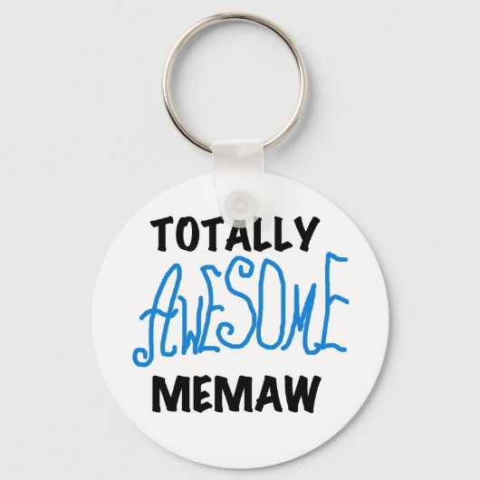 全く素晴らしいMemawの青いTシャツおよびギフト キーホルダー (正面)