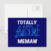 全く素晴らしいMemawの青いTシャツおよびギフト ポストカード (正面/裏面)