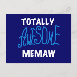 全く素晴らしいMemawの青いTシャツおよびギフト ポストカード