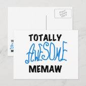全く素晴らしいMemawの青いTシャツおよびギフト ポストカード (正面/裏面)