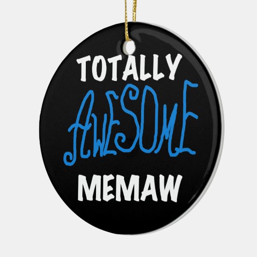 全く素晴らしいMemawの青のTシャツ セラミックオーナメント (左)