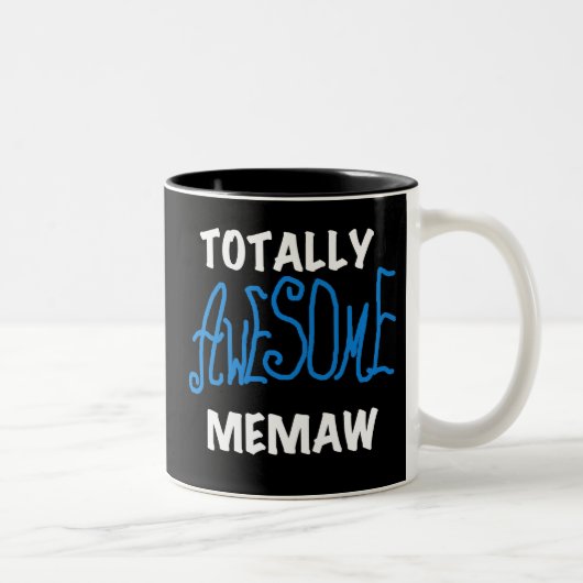 全く素晴らしいMemawの青のTシャツ ツートーンマグカップ (右)