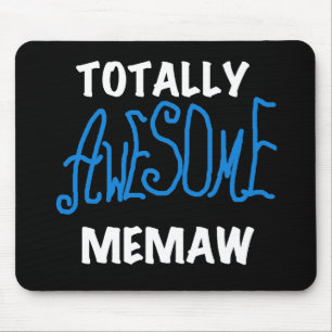 全く素晴らしいMemawの青のTシャツ マウスパッド