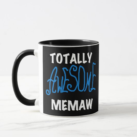 全く素晴らしいMemawの青のTシャツ マグカップ (左)