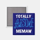 全く素晴らしいMemawの青のTシャツ マグネット (正面/裏面)