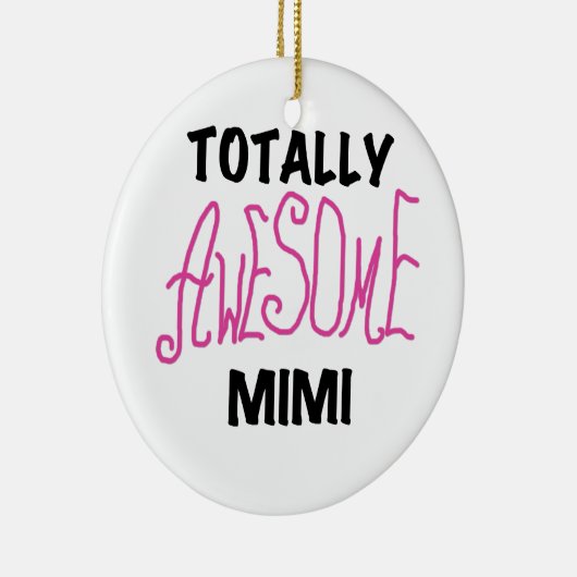 全く素晴らしいMimiピンクのTシャツおよびギフト セラミックオーナメント (右)