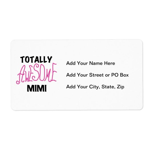 全く素晴らしいMimiピンクのTシャツおよびギフト ラベル (正面)